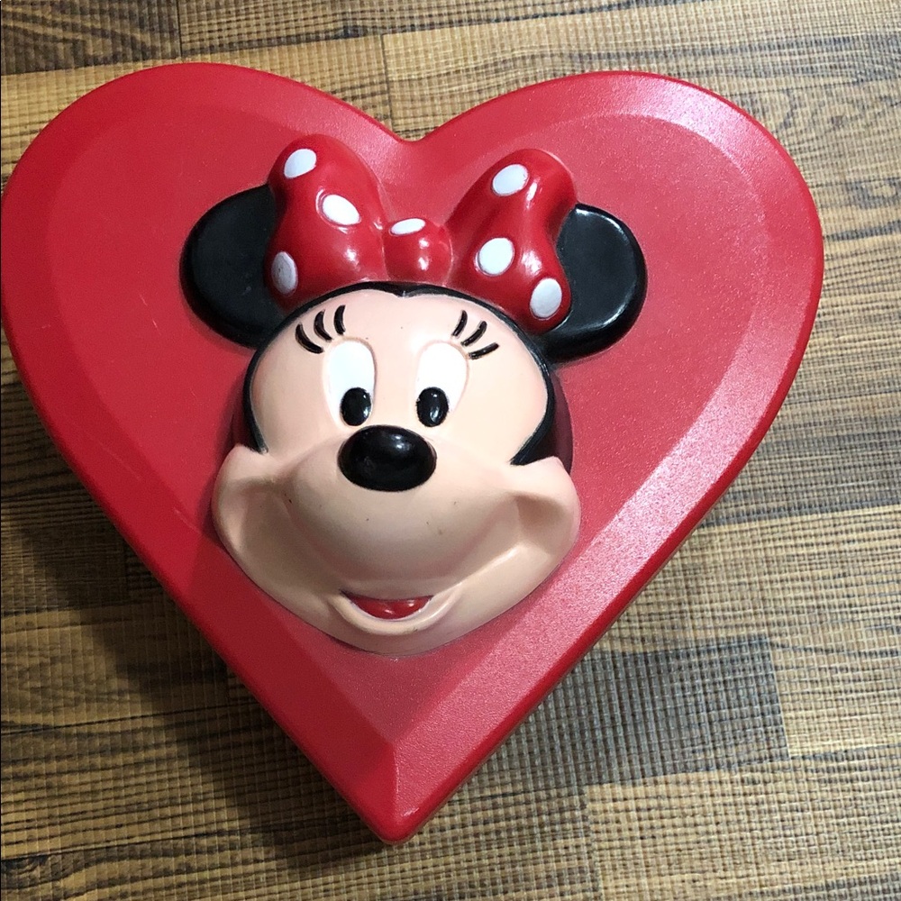 Disney Minnie Mouse Heart Jewelry Box - Red and Black